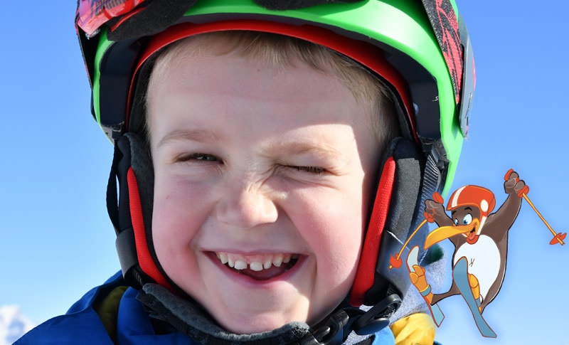 Kind im Kinderskikurs in Flachau