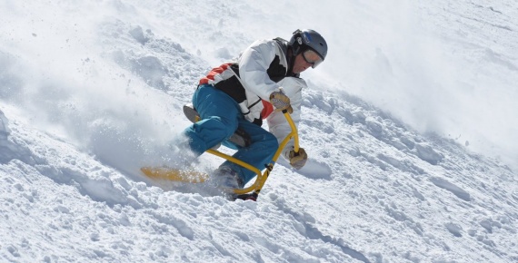 Video snowbike – traversing