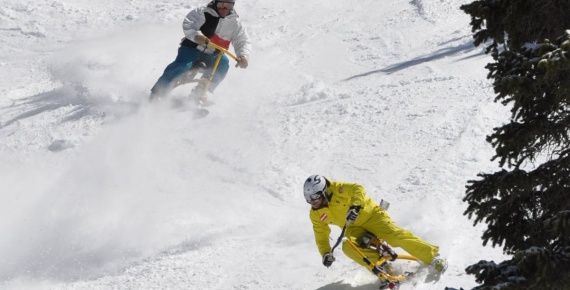 Video snowbike – linking turns